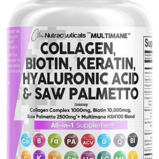 Collagen Pills with Biotin, Keratin, Saw Palmetto, Hyaluronic Acid