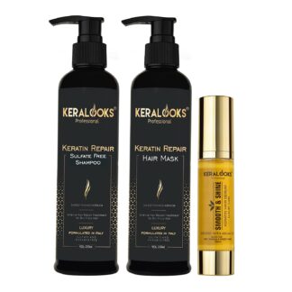 Keralooks keratin shampoo+mask and Argan hair serum